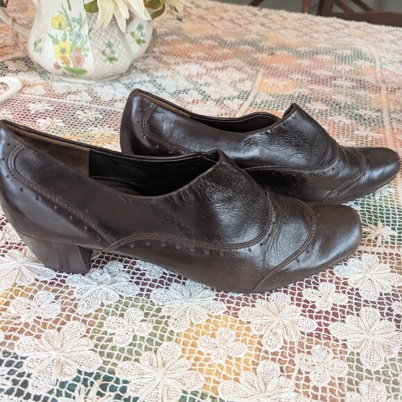 Paul Green ankle boot pumps, dark brown, 8.5 - Picture 1 of 5